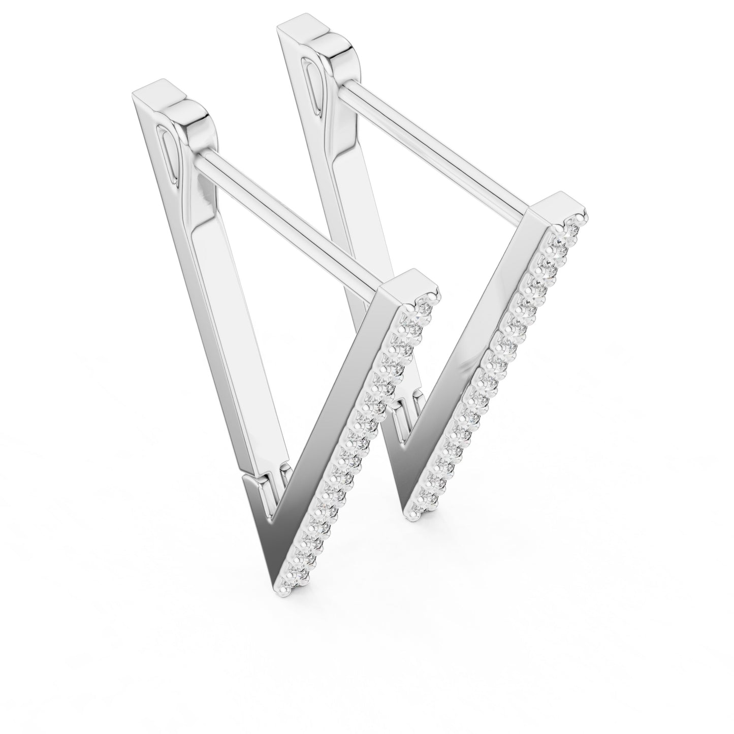 Round Huggie Lab Grown Diamond Earrings