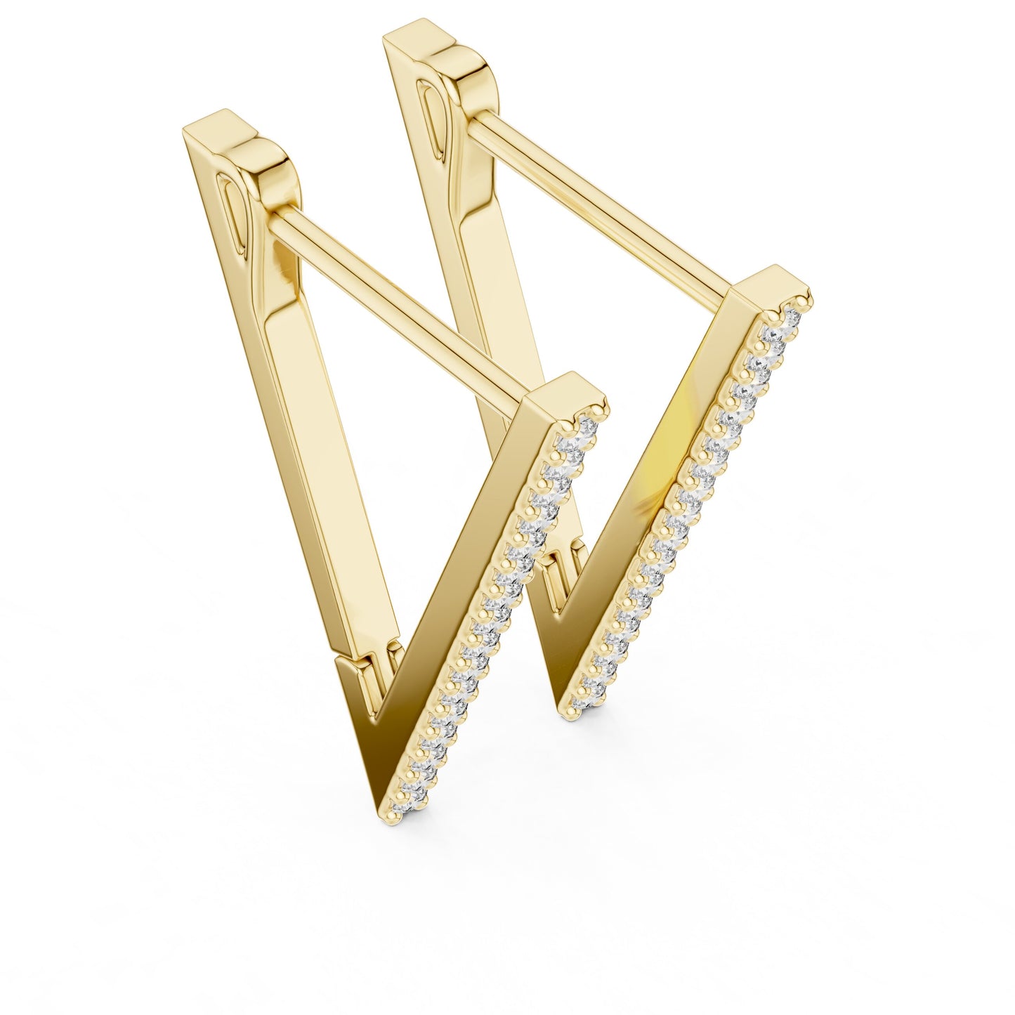 Round Huggie Lab Grown Diamond Earrings