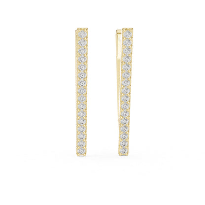 Round Huggie Lab Grown Diamond Earrings
