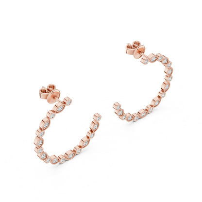 Round Climber Lab Grown Diamond Earrings