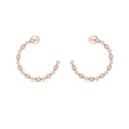Round Climber Lab Grown Diamond Earrings