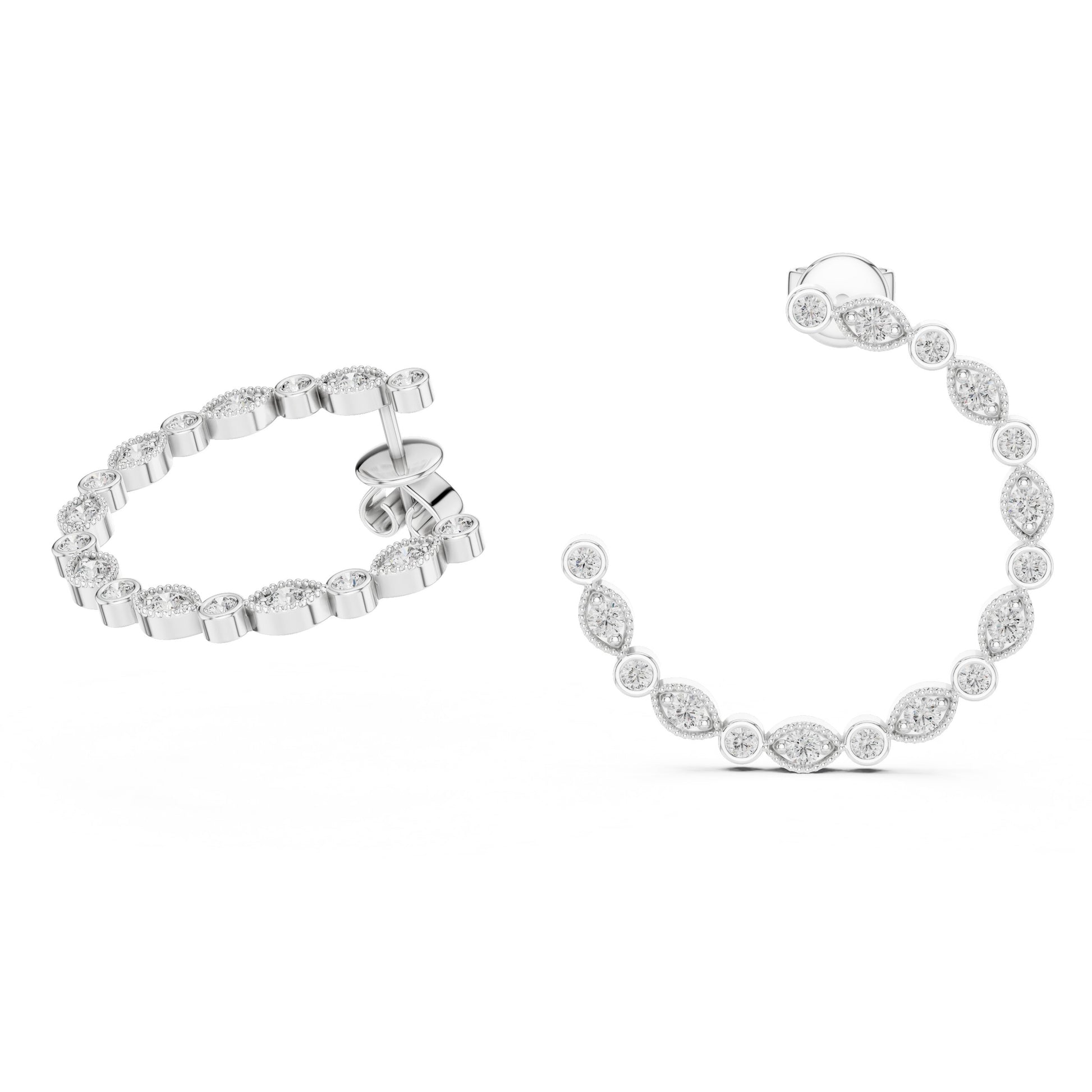 Round Climber Lab Grown Diamond Earrings