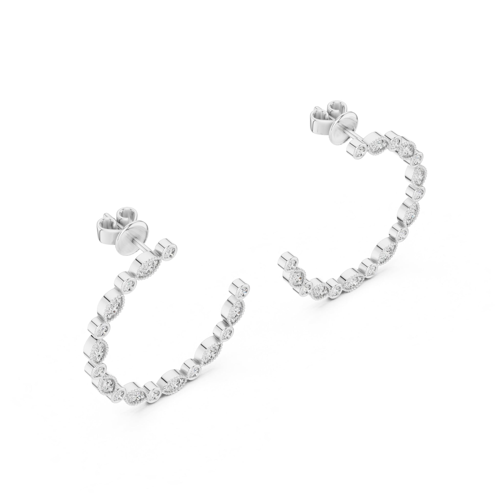 Round Climber Lab Grown Diamond Earrings