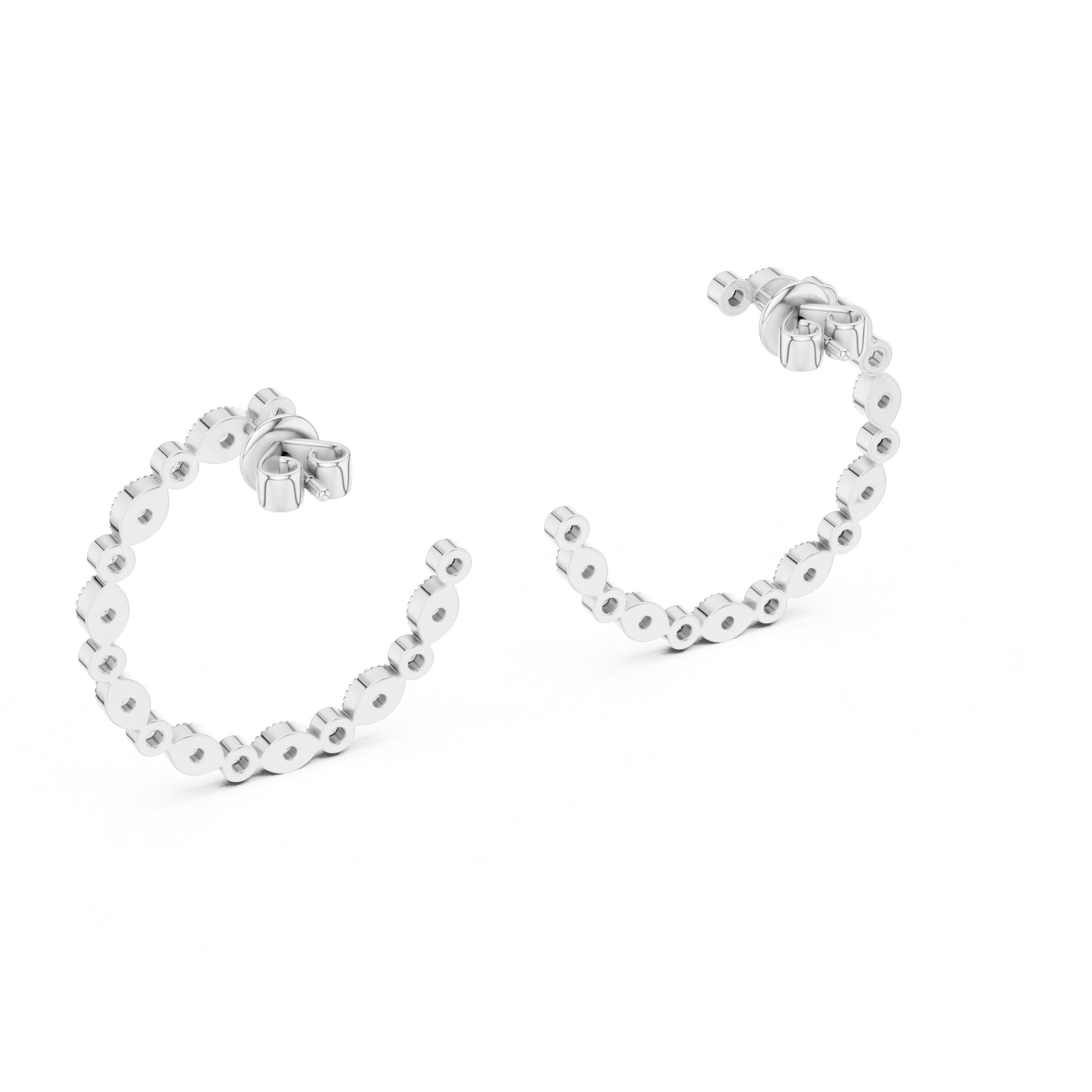 Round Climber Lab Grown Diamond Earrings
