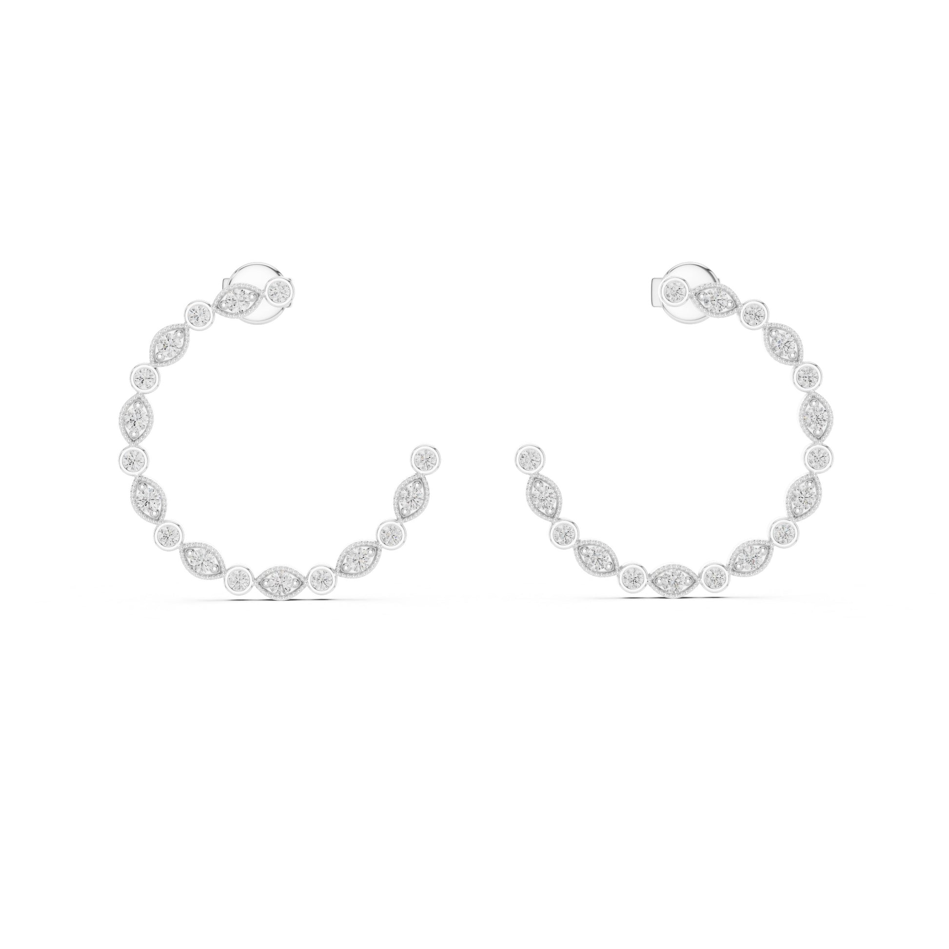 Round Climber Lab Grown Diamond Earrings