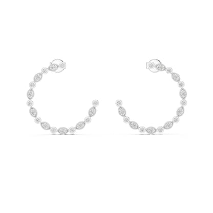 Round Climber Lab Grown Diamond Earrings
