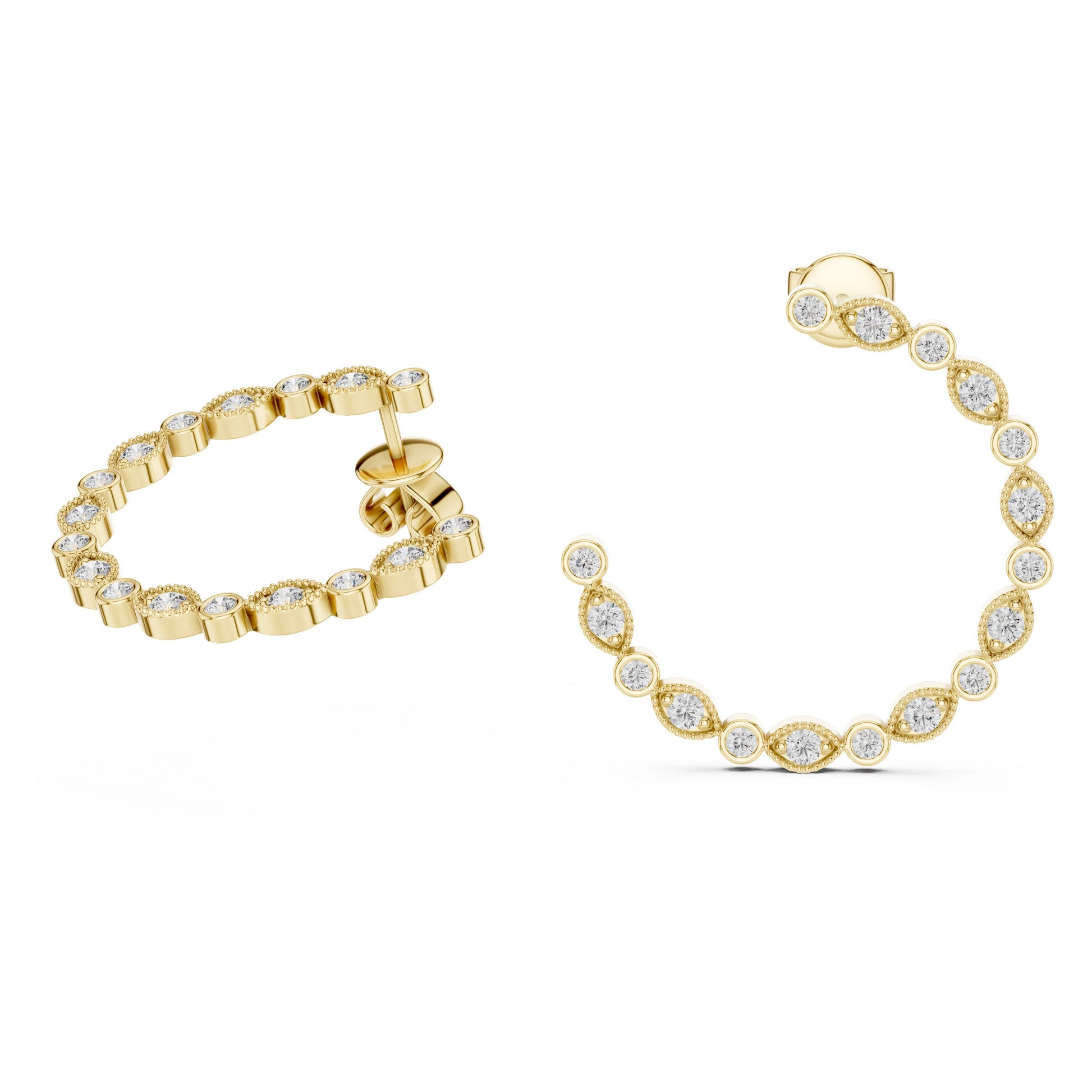 Round Climber Lab Grown Diamond Earrings