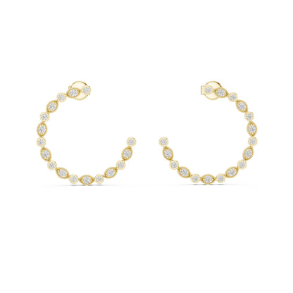Round Climber Lab Grown Diamond Earrings