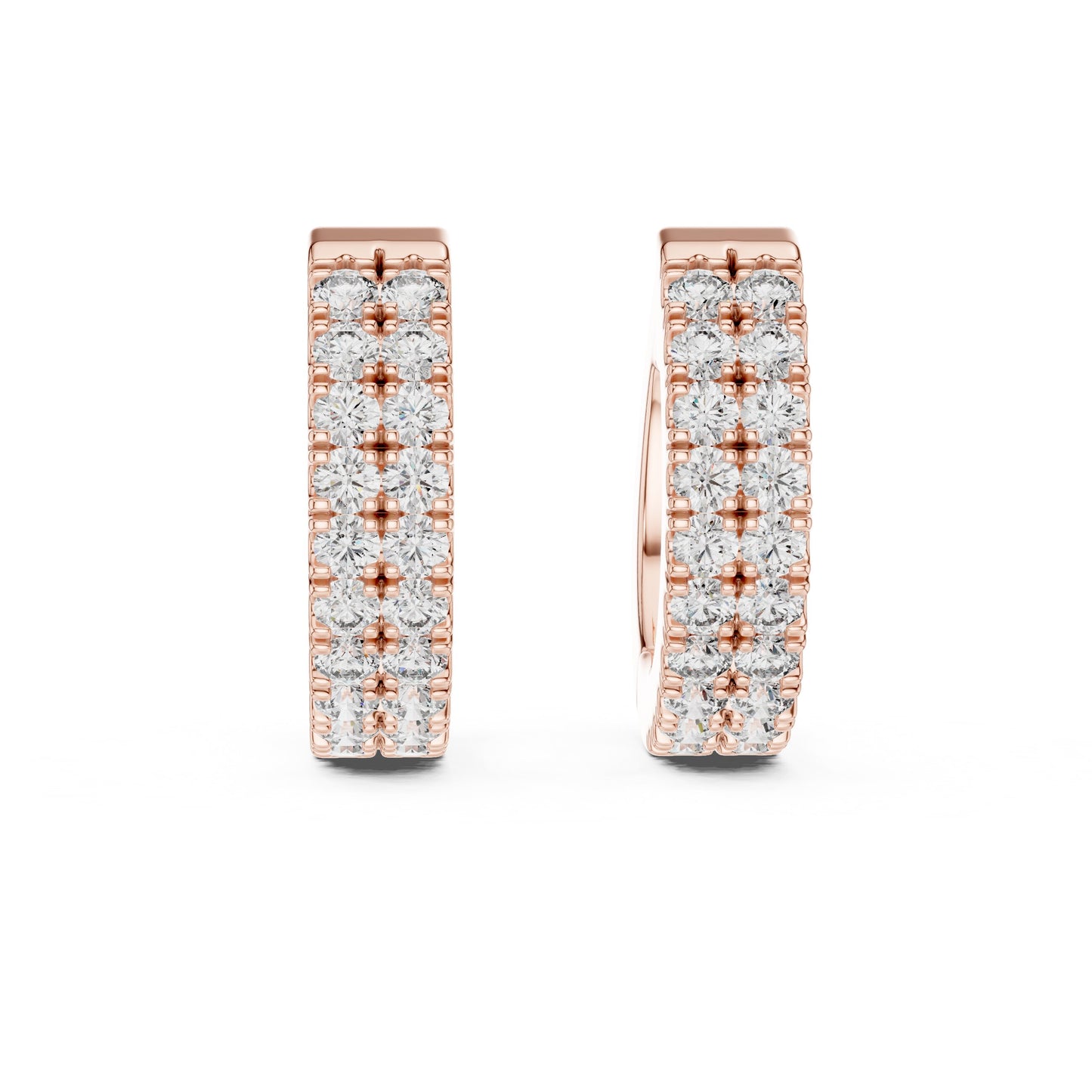 Round Huggie Lab Grown Diamond Earrings