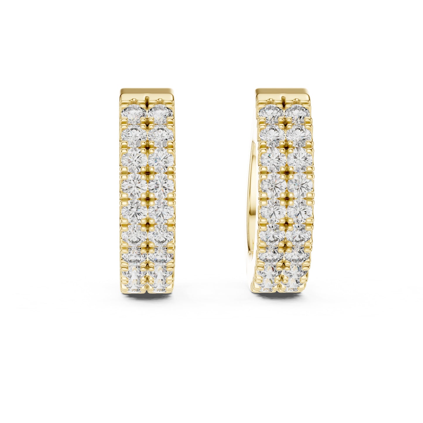 Round Huggie Lab Grown Diamond Earrings
