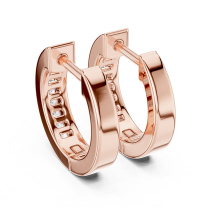 Round Huggie Lab Grown Diamond Earrings