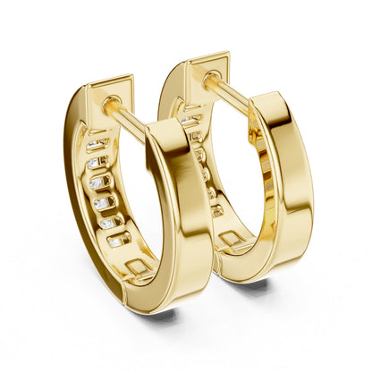 Round Huggie Lab Grown Diamond Earrings