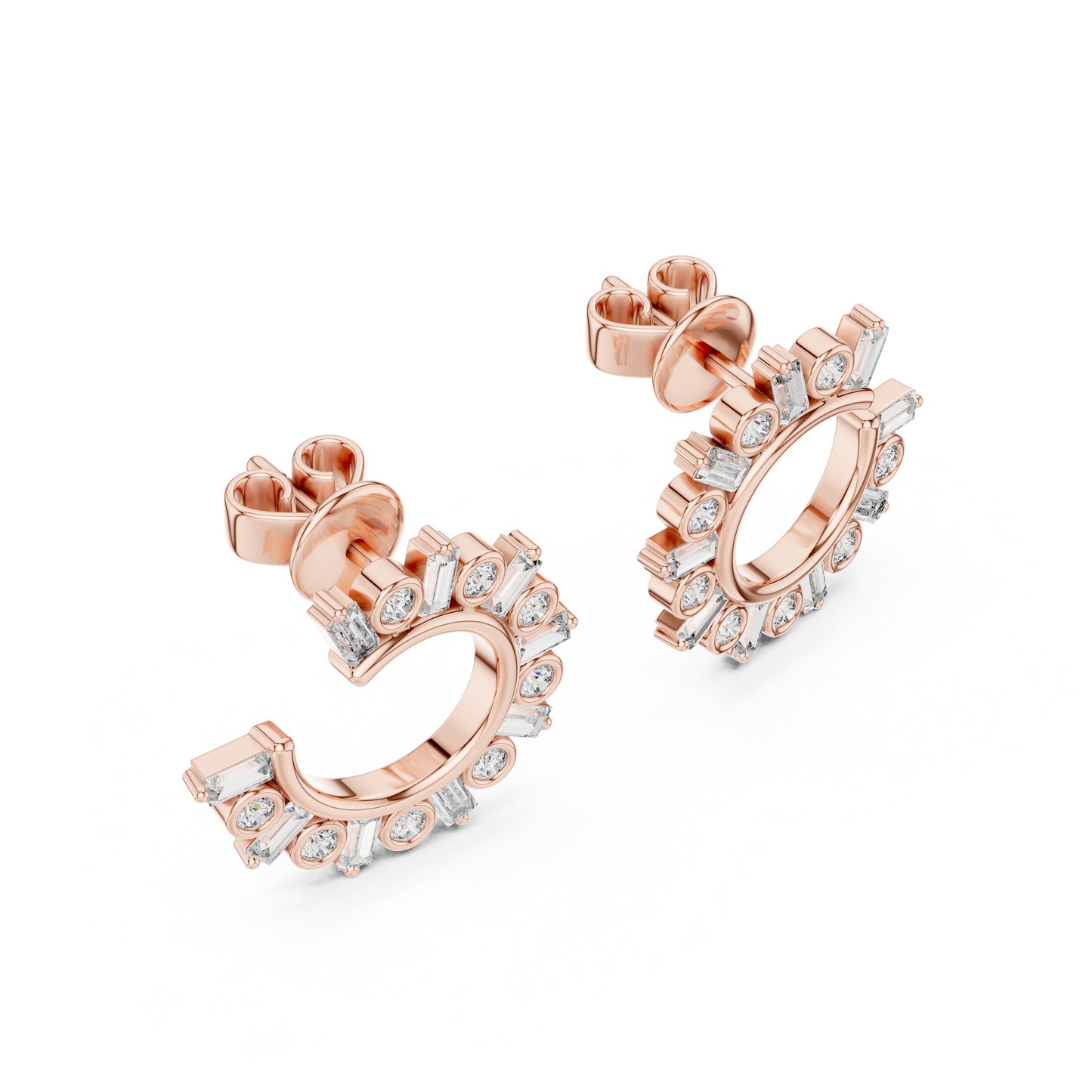 Mixed Shape Lab Grown Diamond Jacket Earrings
