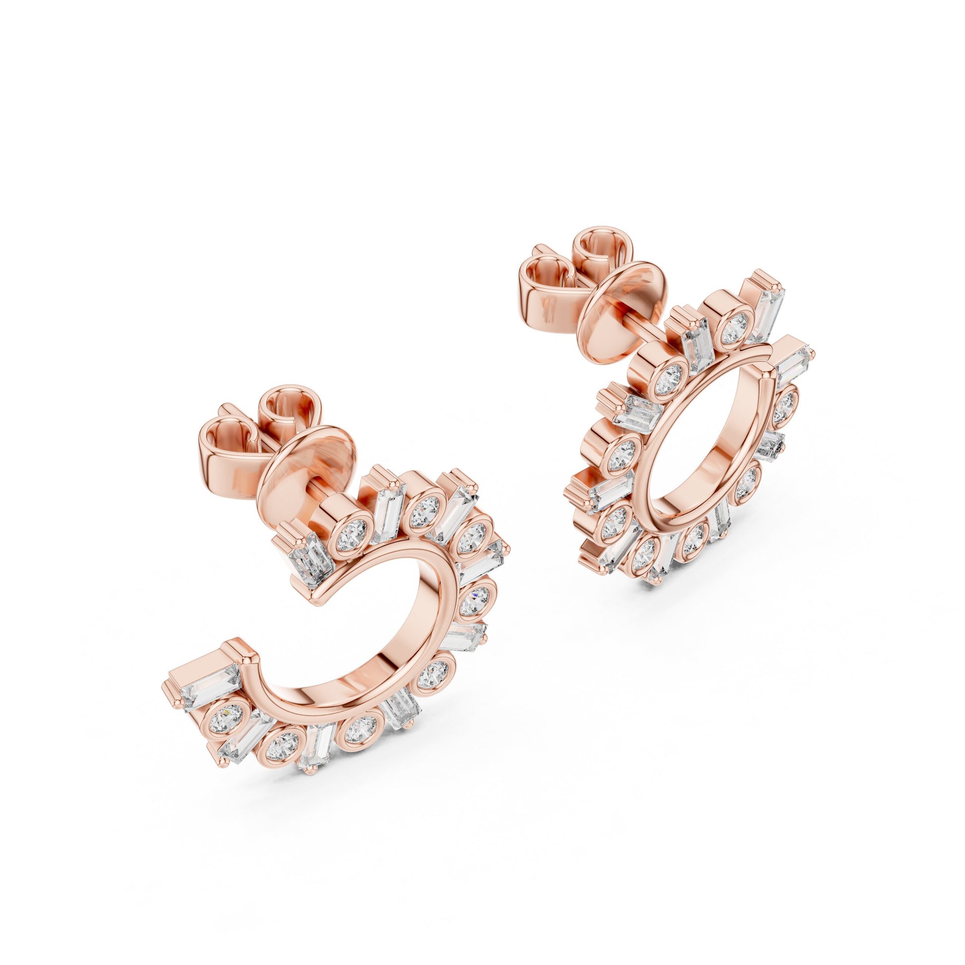 Mixed Shape Lab Grown Diamond Jacket Earrings