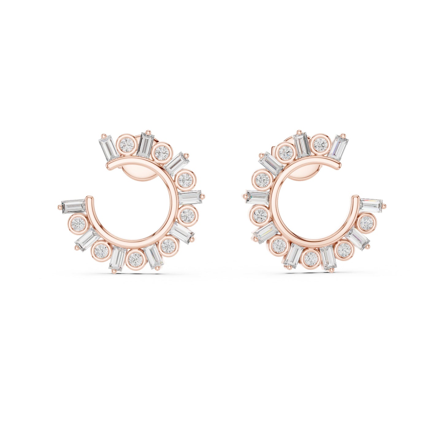 Mixed Shape Lab Grown Diamond Jacket Earrings