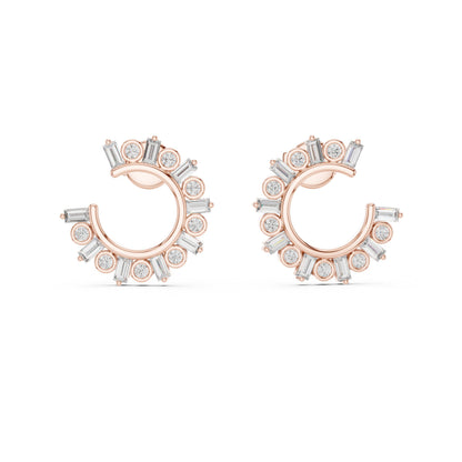 Mixed Shape Lab Grown Diamond Jacket Earrings