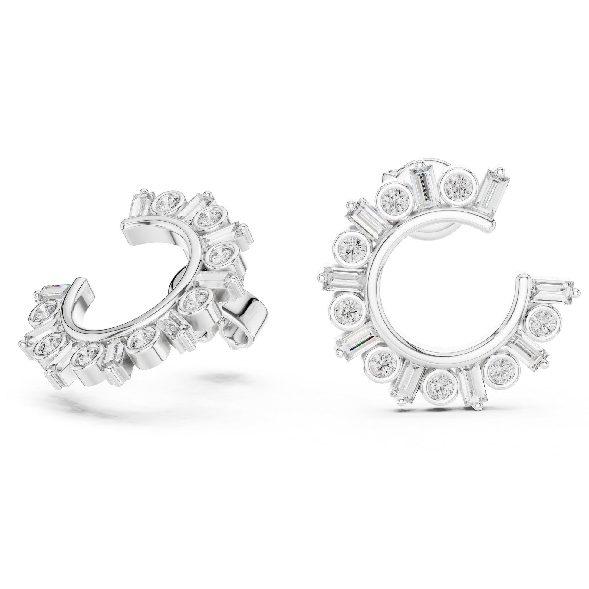Mixed Shape Lab Grown Diamond Jacket Earrings