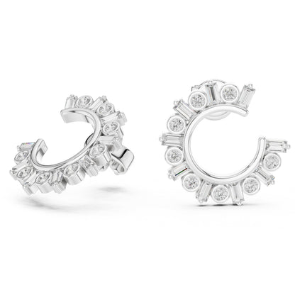 Mixed Shape Lab Grown Diamond Jacket Earrings