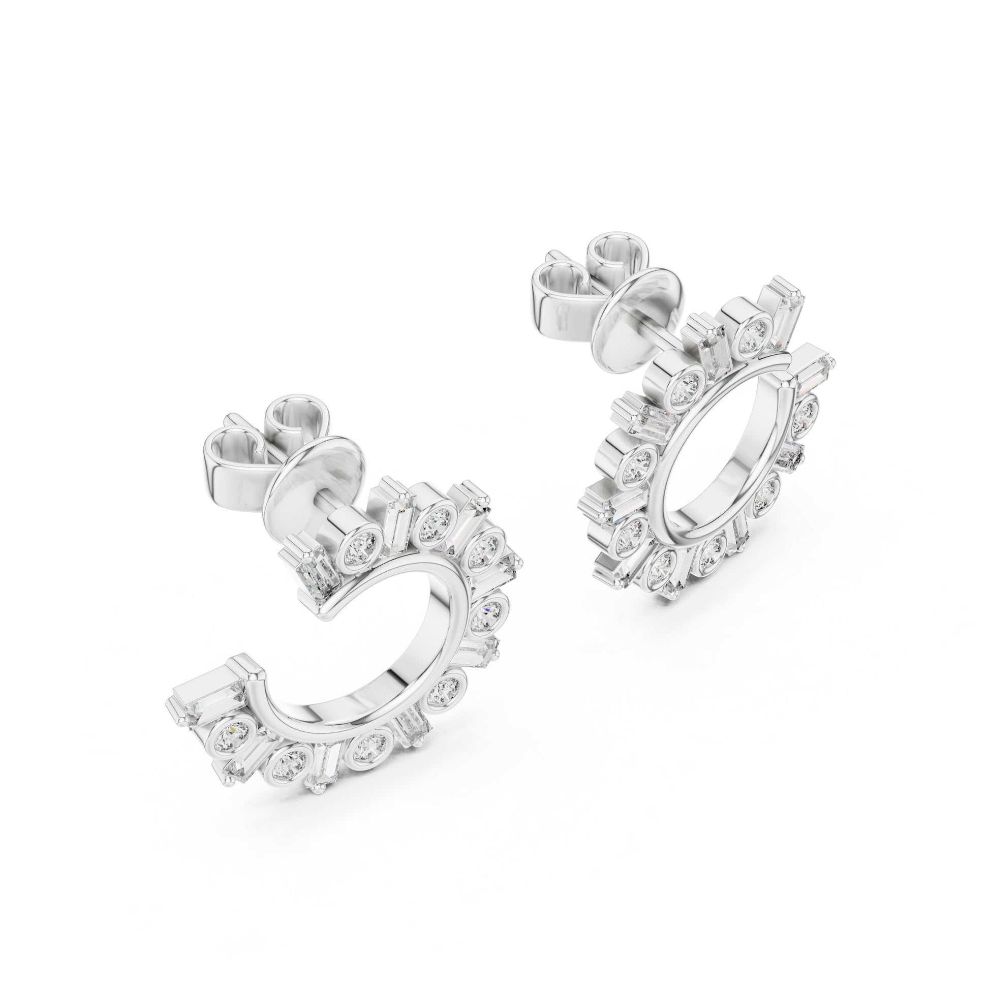Mixed Shape Lab Grown Diamond Jacket Earrings