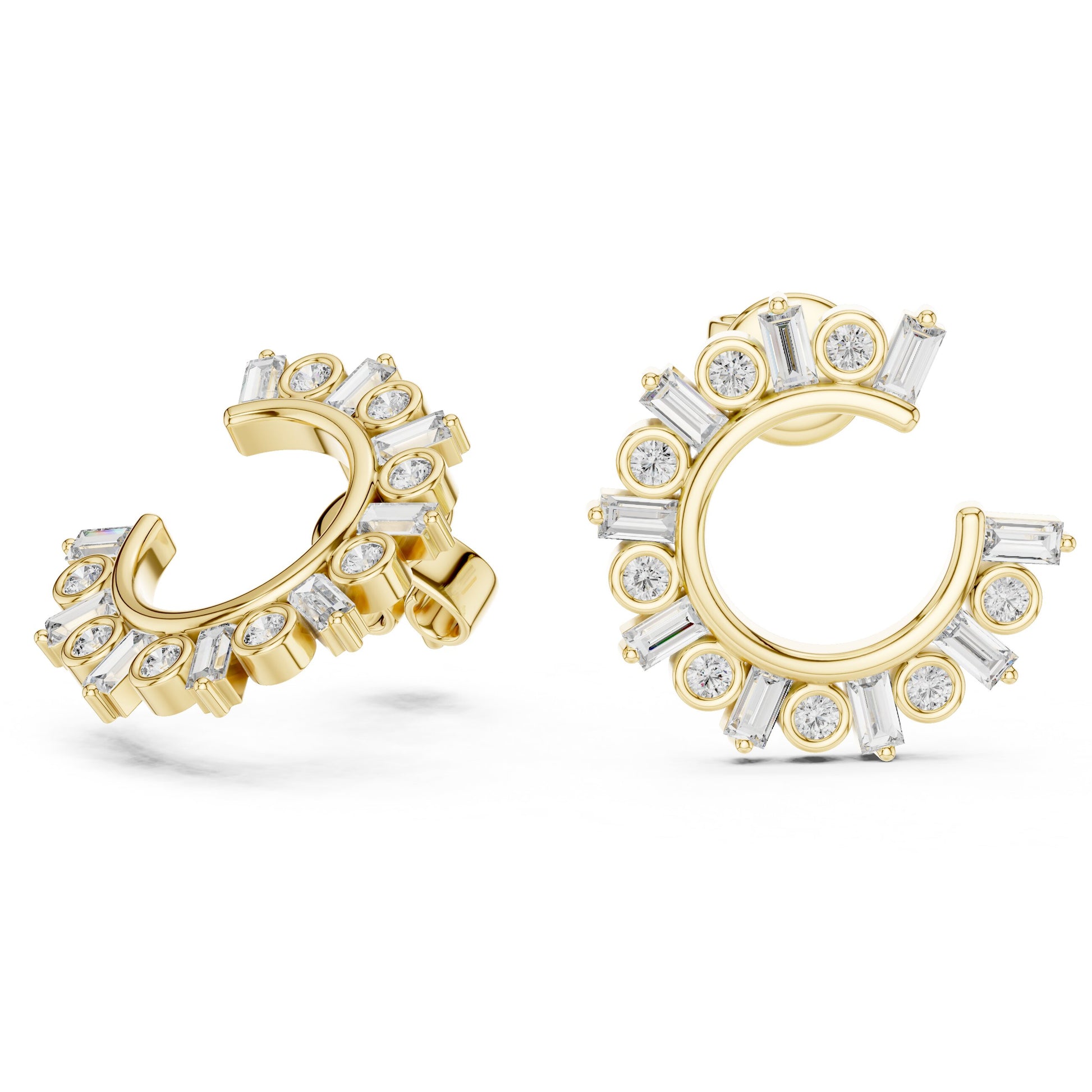 Mixed Shape Lab Grown Diamond Jacket Earrings