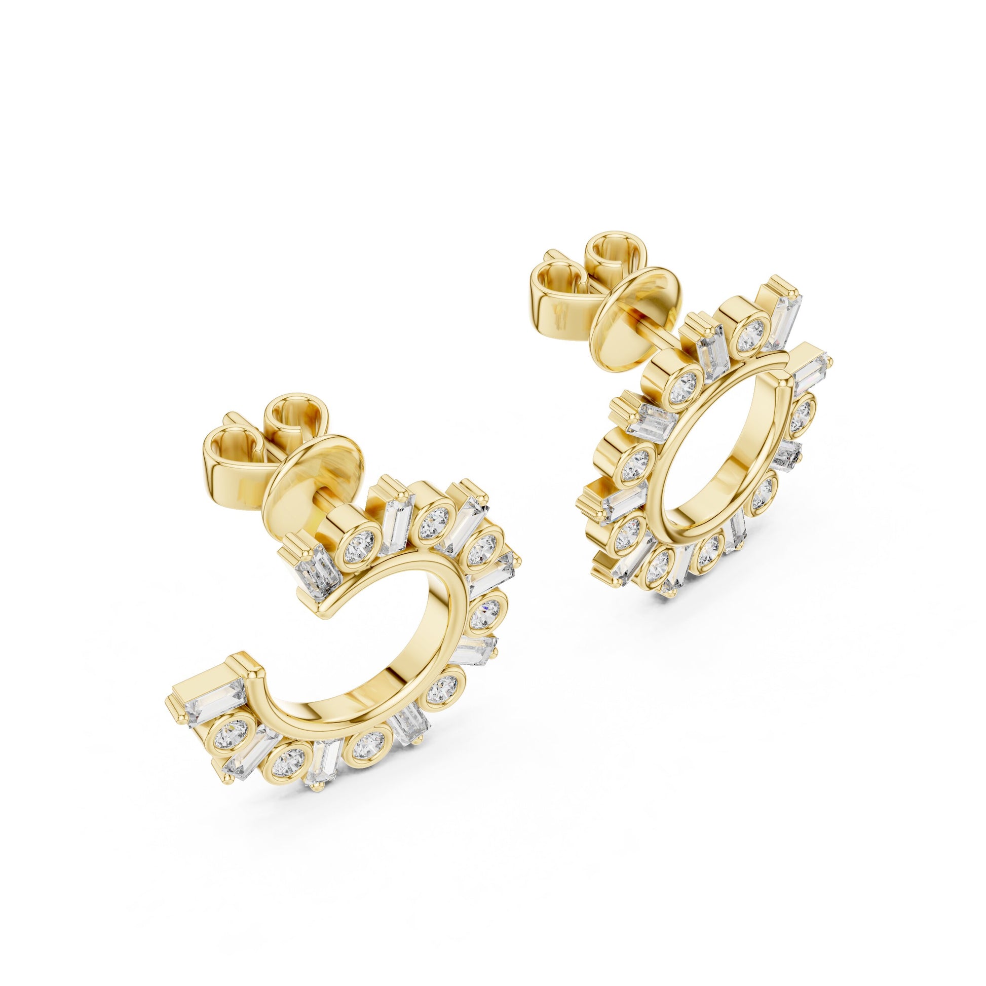 Mixed Shape Lab Grown Diamond Jacket Earrings