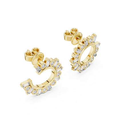 Mixed Shape Lab Grown Diamond Jacket Earrings