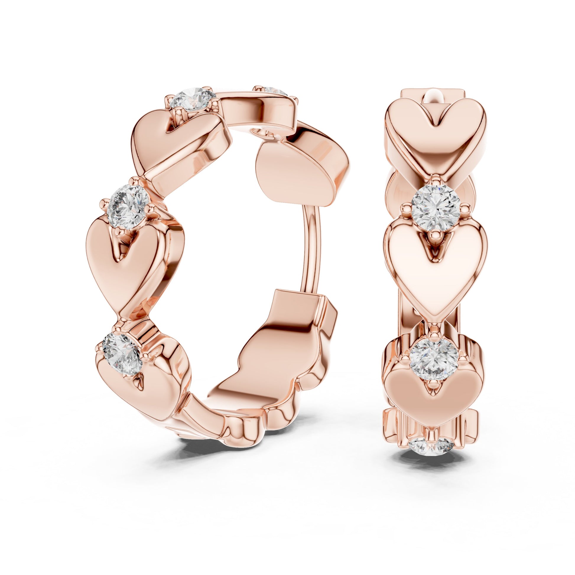 Mixed Shape Lab Grown Diamond Hoop Earrings
