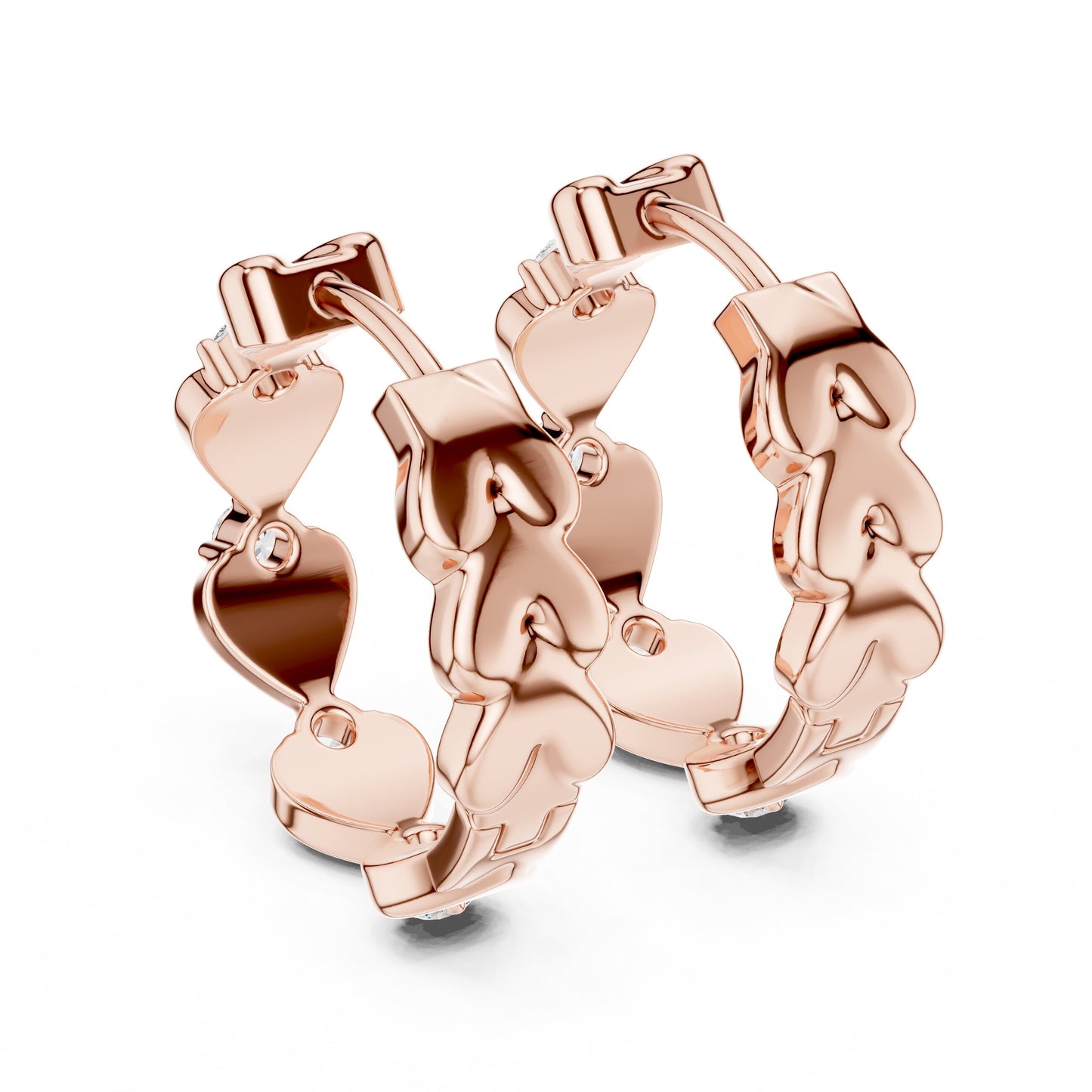 Mixed Shape Lab Grown Diamond Hoop Earrings