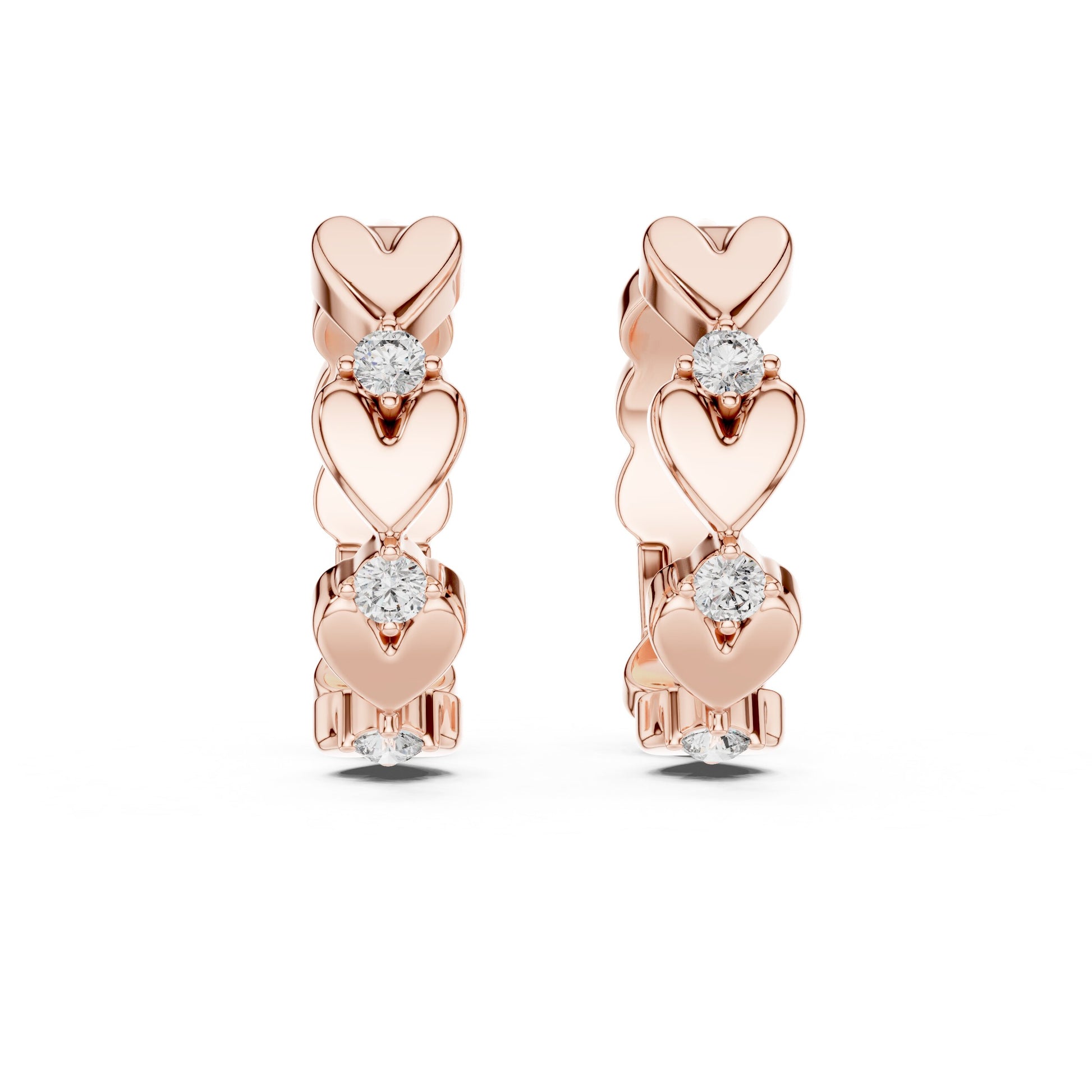Mixed Shape Lab Grown Diamond Hoop Earrings