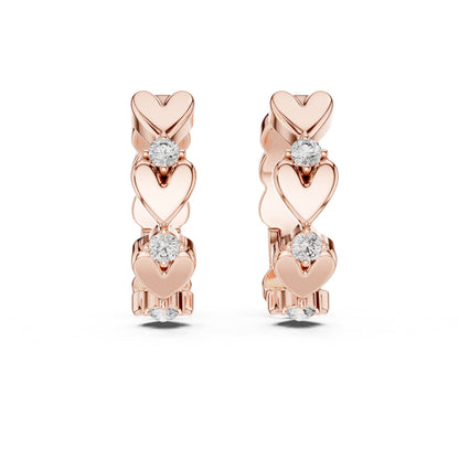 Mixed Shape Lab Grown Diamond Hoop Earrings