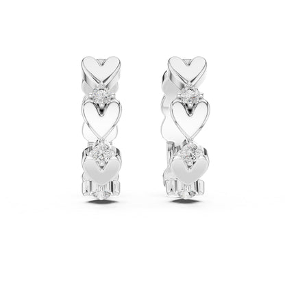 Mixed Shape Lab Grown Diamond Hoop Earrings