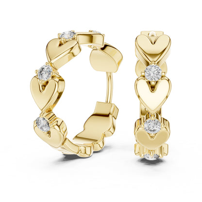 Mixed Shape Lab Grown Diamond Hoop Earrings
