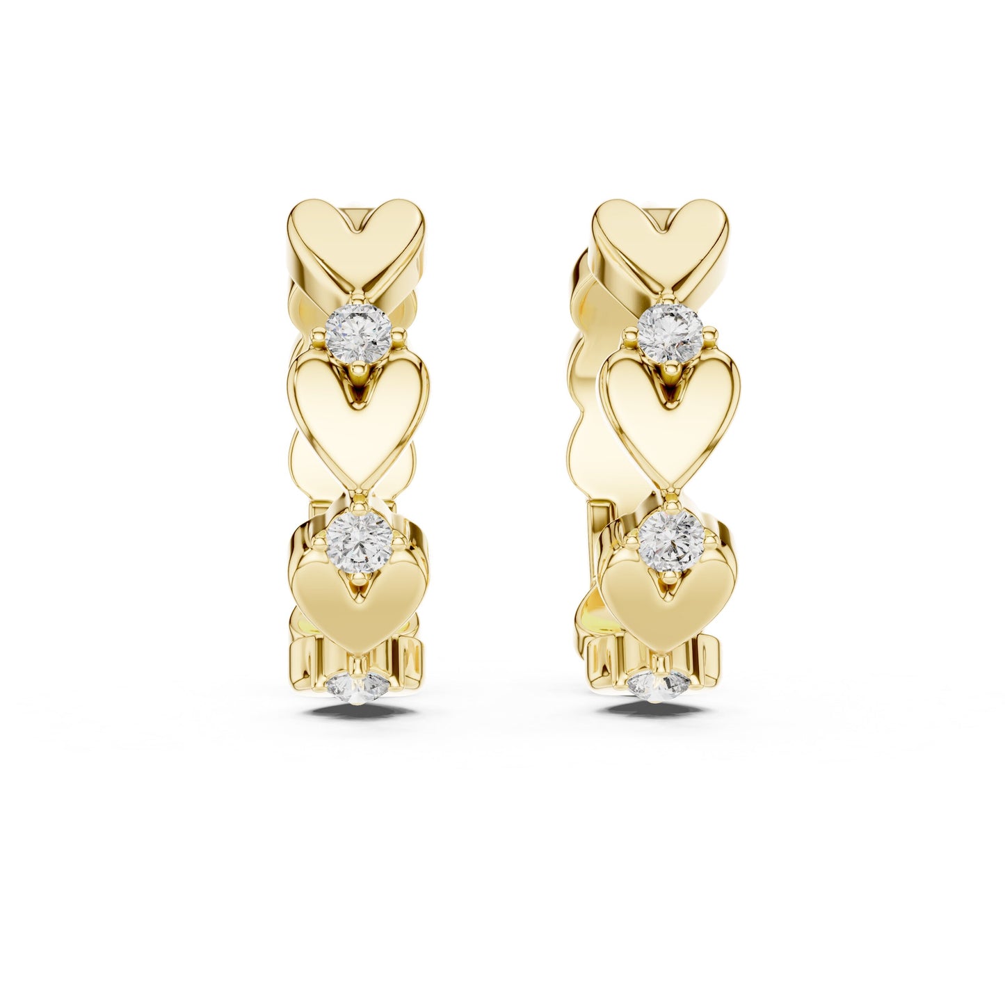 Mixed Shape Lab Grown Diamond Hoop Earrings