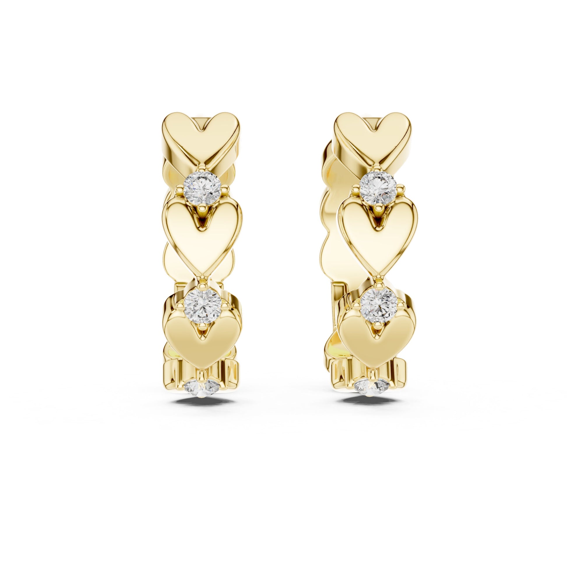 Mixed Shape Lab Grown Diamond Hoop Earrings