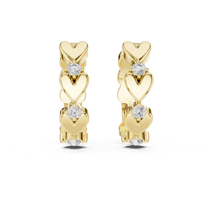 Mixed Shape Lab Grown Diamond Hoop Earrings