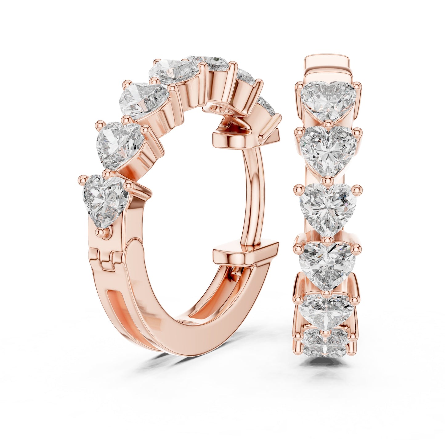 Mixed Shape Lab Grown Diamond Huggie Earrings