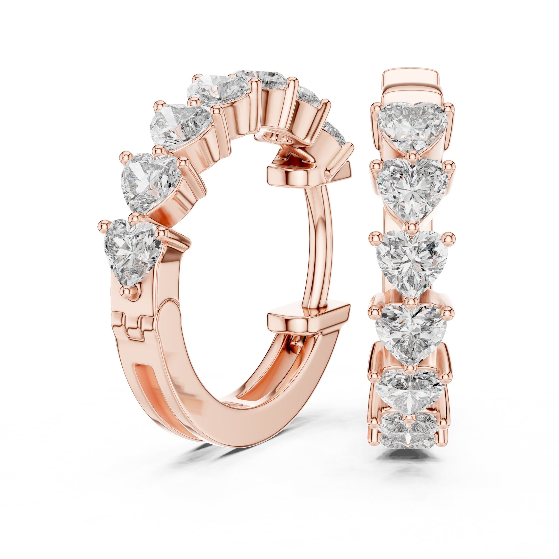 Mixed Shape Lab Grown Diamond Huggie Earrings