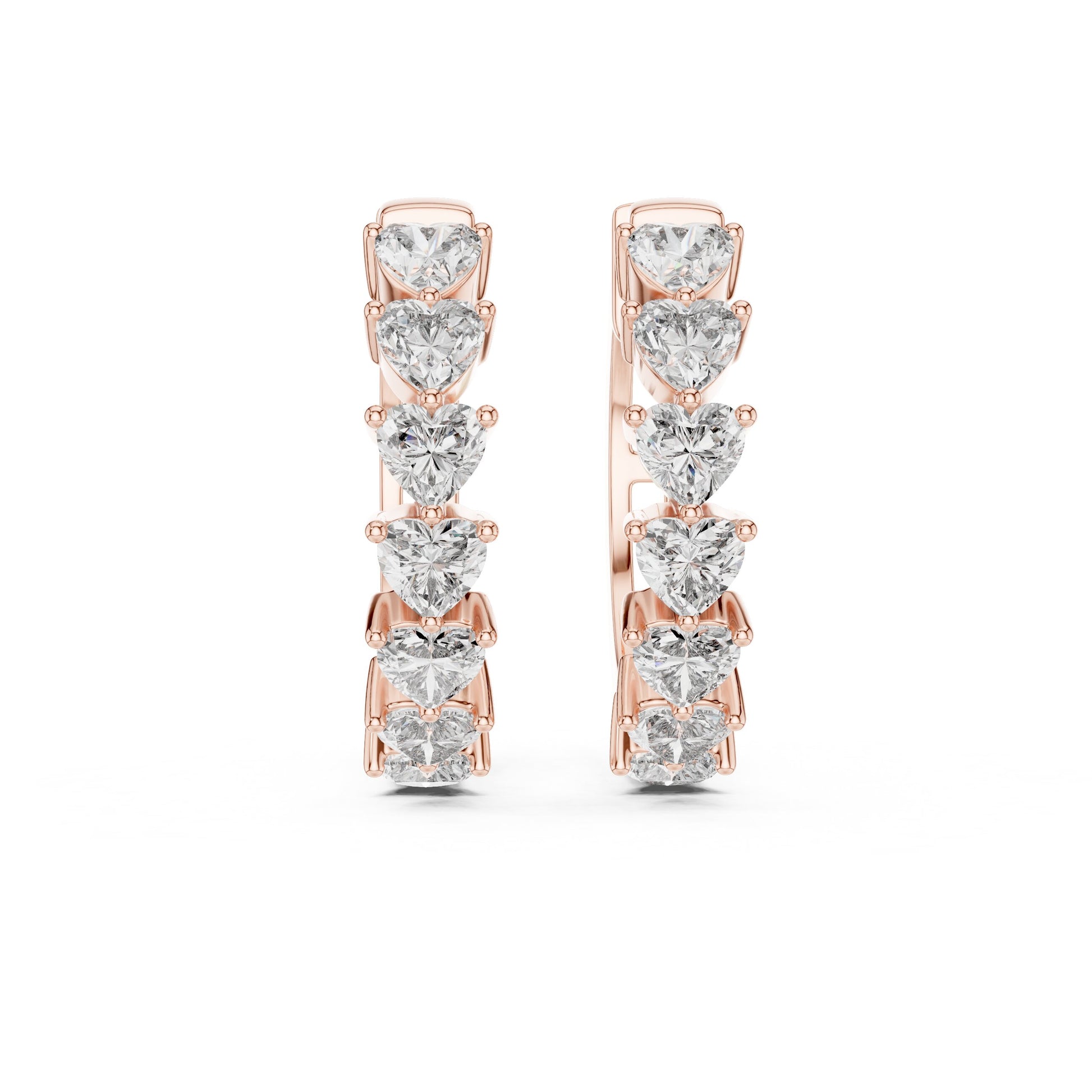 Mixed Shape Lab Grown Diamond Huggie Earrings