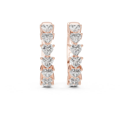 Mixed Shape Lab Grown Diamond Huggie Earrings