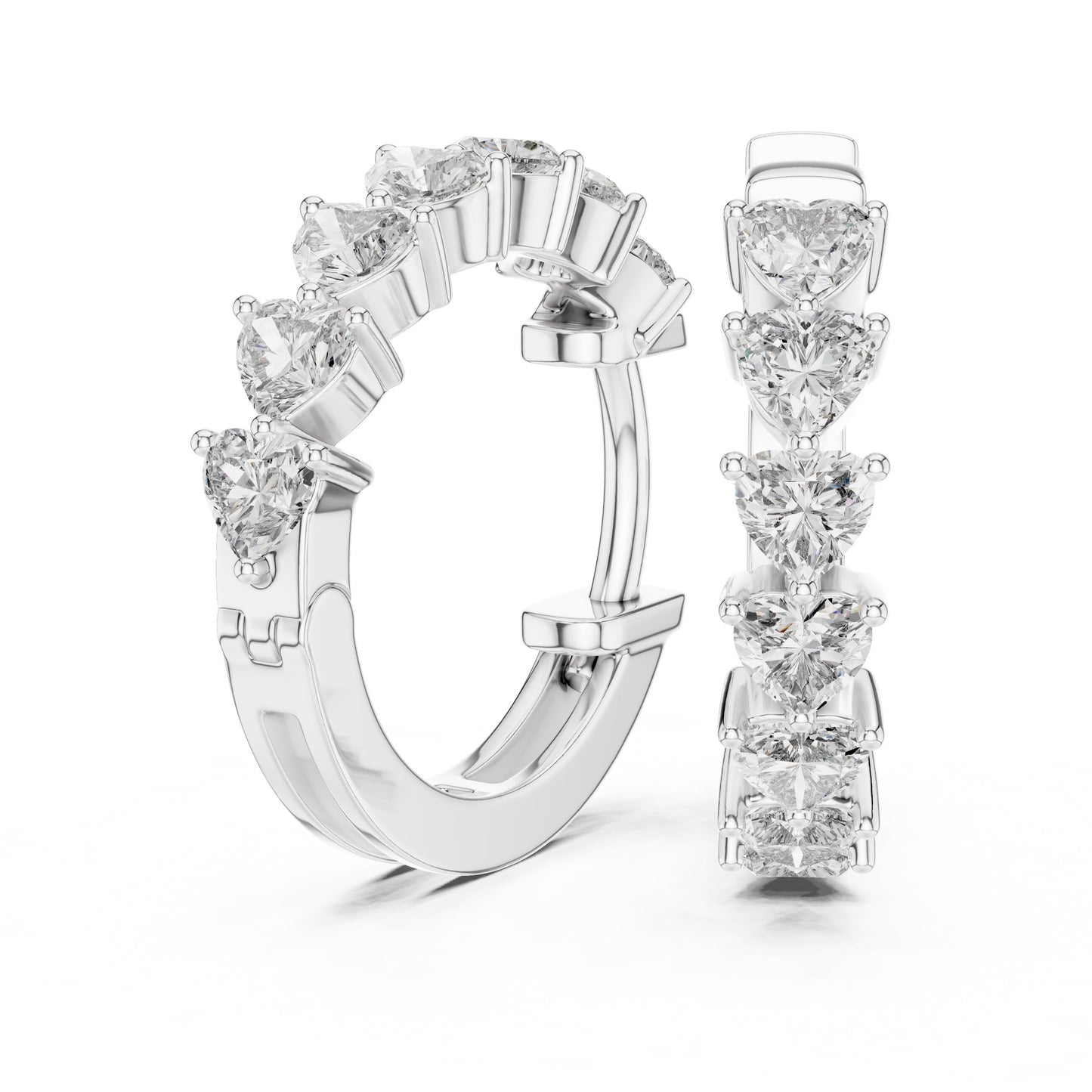 Mixed Shape Lab Grown Diamond Huggie Earrings