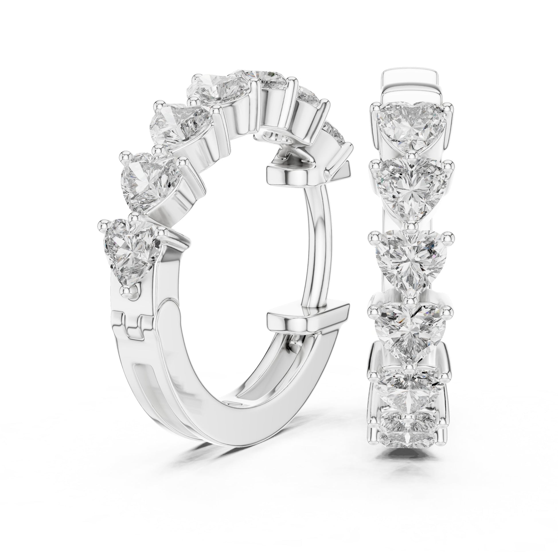 Mixed Shape Lab Grown Diamond Huggie Earrings