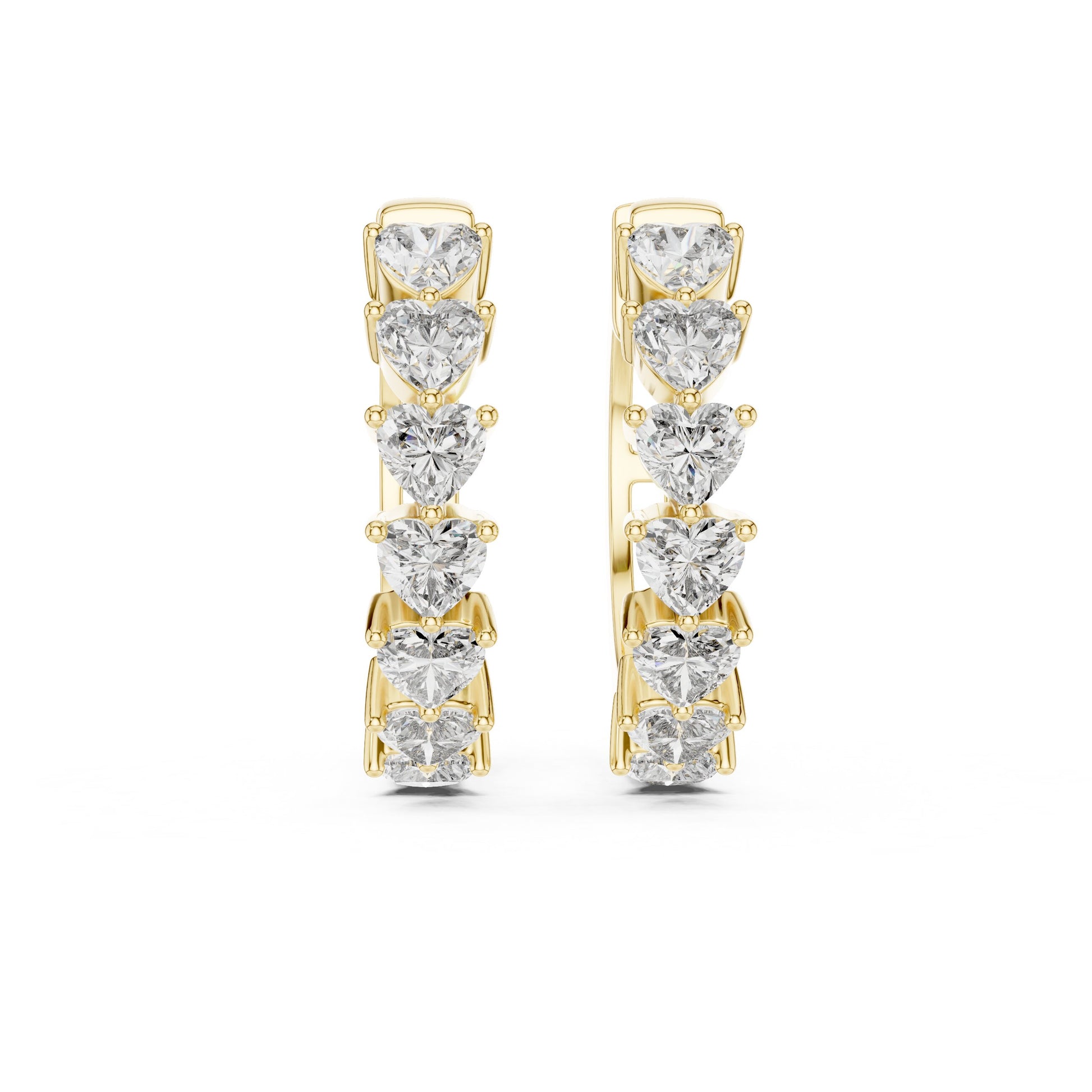 Mixed Shape Lab Grown Diamond Huggie Earrings