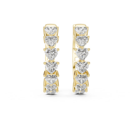 Mixed Shape Lab Grown Diamond Huggie Earrings