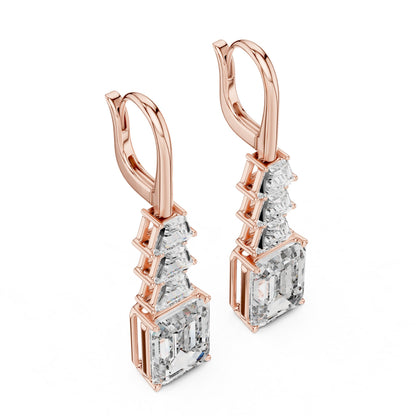 Emerald Drop Lab Grown Diamond Earrings