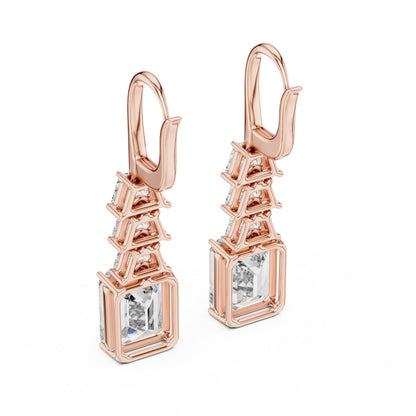 Emerald Drop Lab Grown Diamond Earrings