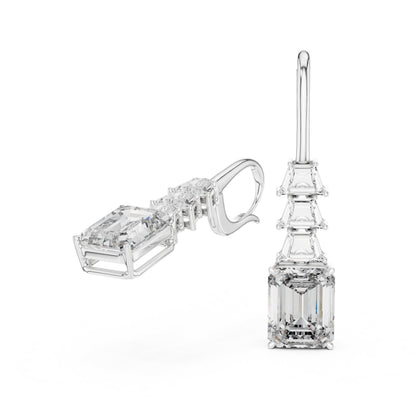 Emerald Drop Lab Grown Diamond Earrings