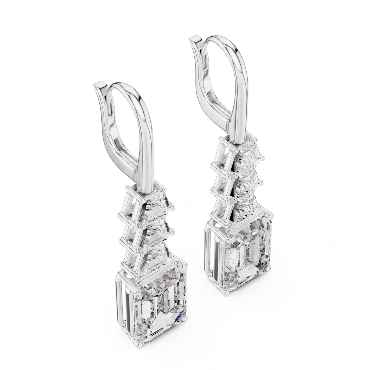 Emerald Drop Lab Grown Diamond Earrings