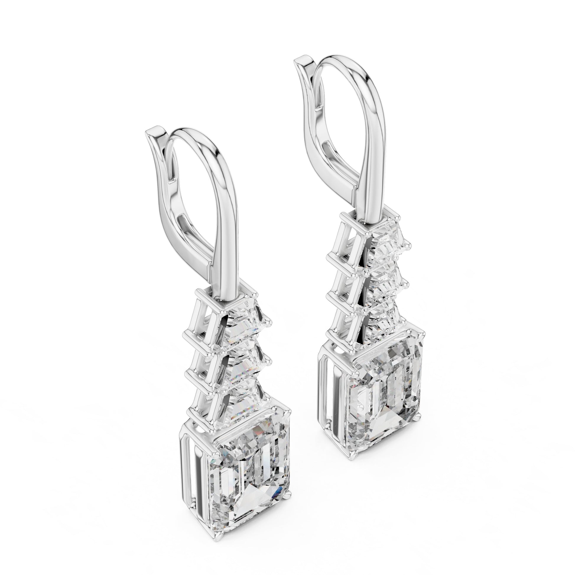 Emerald Drop Lab Grown Diamond Earrings