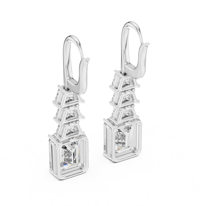 Emerald Drop Lab Grown Diamond Earrings