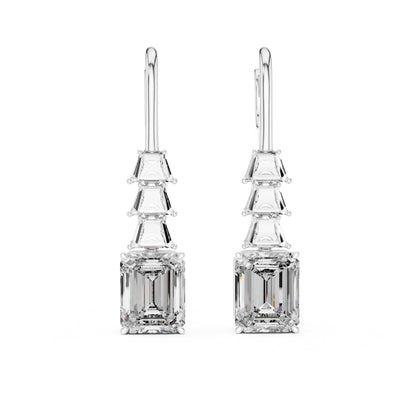 Emerald Drop Lab Grown Diamond Earrings